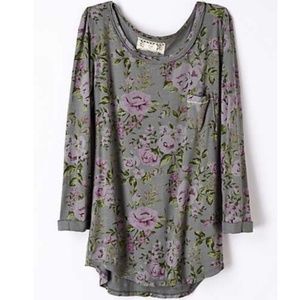 Anthropologie | T.la Floral Pocket Tee